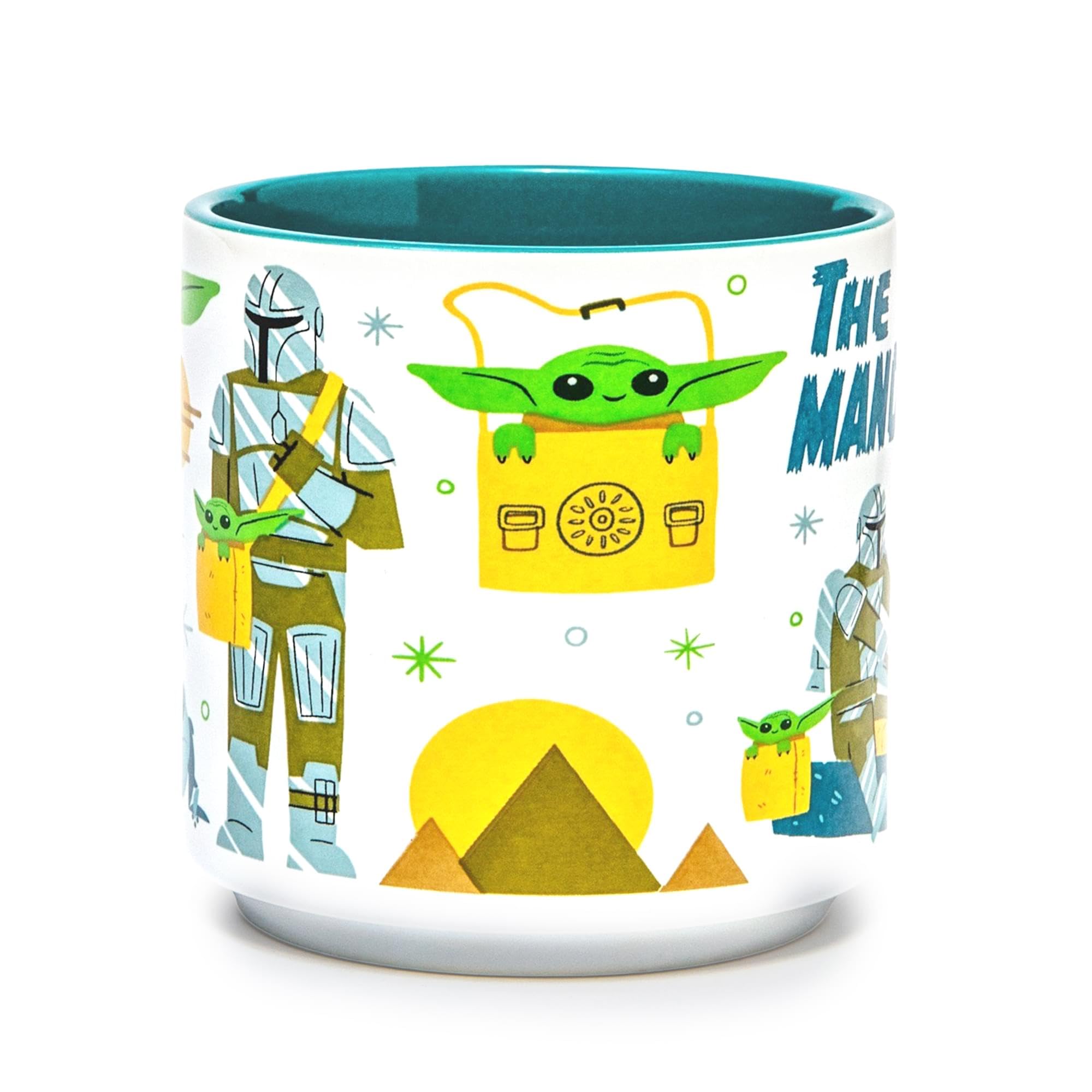 Silver Buffalo Star Wars: The Mandalorian Cartoon Grogu Ceramic Mug | Holds 13 Ounces