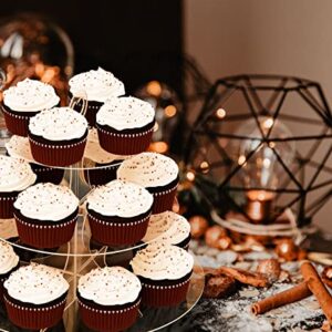 Acrylic Cupcake Stand Tower, 3 Tier Clear Transparent Cupcake Tier Stand Round, Tiered Cupcake Display Stand (Acrylic, Transparent)