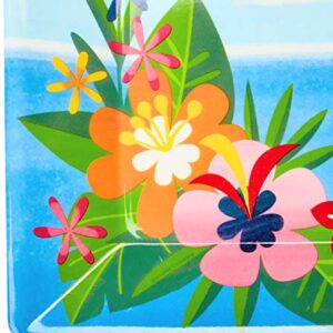 Creative Converting Lush Luau Plastic Tray, 10" x 14", Multi-colored