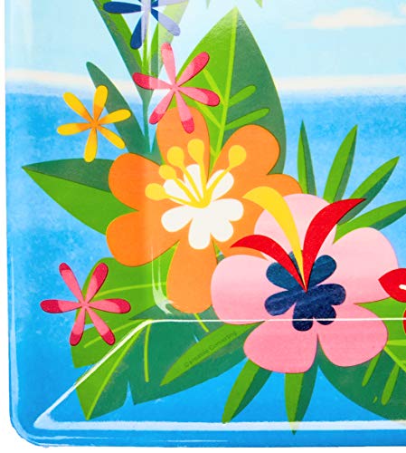 Creative Converting Lush Luau Plastic Tray, 10" x 14", Multi-colored