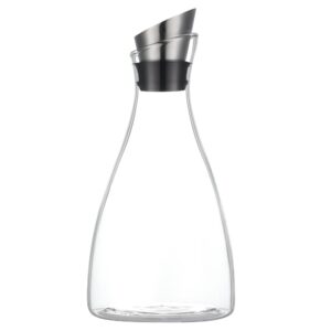50 ounces borosilicate glass carafe with lid, drip-free glass pitcher for hot/cold water, ice tea and lemonade beverage