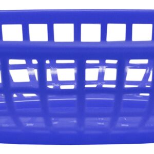 Set of 12 Blue Oval Fast Food / Deli Baskets, 9.25 by 5.67-Inch, Blue (12)