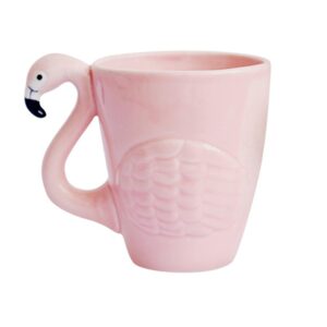 jointvictory 34 oz flamingo teapot - pink flamingo gift for women small porcelain tea pot - microwave and dishwasher safe (teapot)