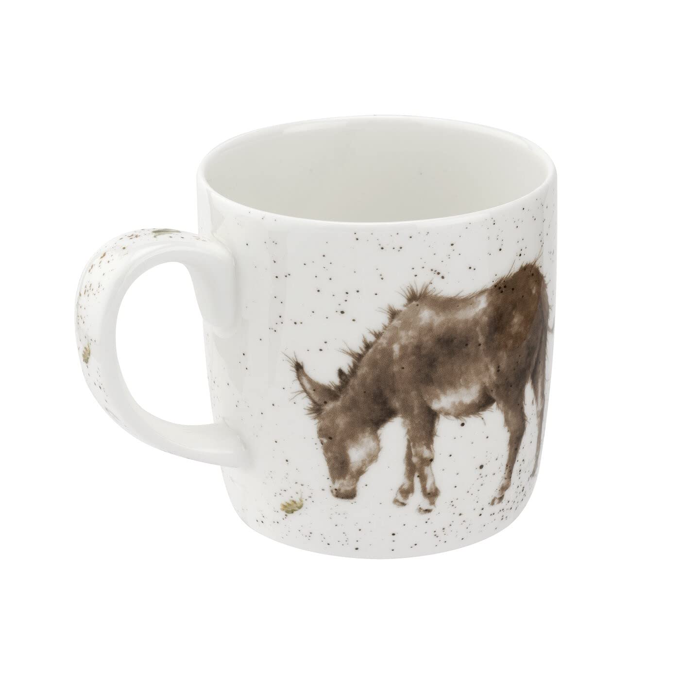 Royal Worcester Wrendale Designs Gentle Jack Mug | 14 Ounce Large Coffee Mug with Donkey Design | Made from Fine Bone China | Microwave and Dishwasher Safe