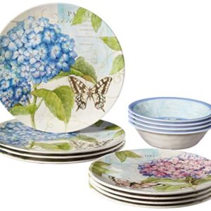 Certified International Hydrangea Garden Dinnerware, Dishes, Multicolor