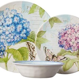 Certified International Hydrangea Garden Dinnerware, Dishes, Multicolor