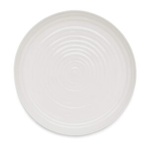 Portmeirion Sophie Conran White Round Platter | 12 Inch Porcelain Serving Tray for Appetizers, Snacks, and Sandwiches | Made from Fine Porcelain | Dishwasher and Microwave Safe