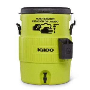 igloo hardsided commerical acid green 10-gallon seat top wash station