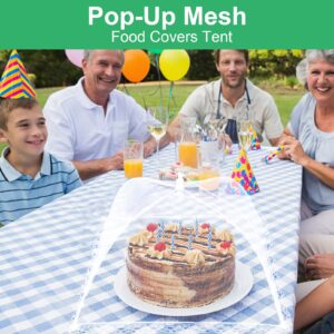 5Pack Food Cover Food Tent,Food Covers for Outside,Pop-Up Mesh Food Covers Tents,Reusable and Collapsible Food Net For Outdoors Picnics Camping Party BBQ,1 Extra Large(40"X24") & 4 Standard (17"X17")