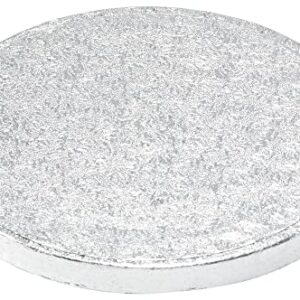 DecoPac Round Cake Drum, Pack of 5, 6", Silver