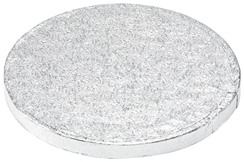 DecoPac Round Cake Drum, Pack of 5, 6", Silver