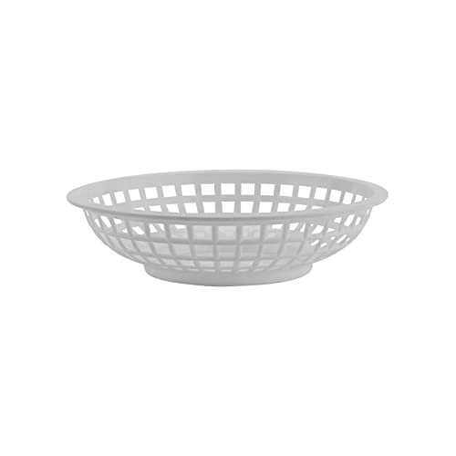 G.E.T. RB-820-W Round Serving / Bread Basket, 8", White (Set of 12)