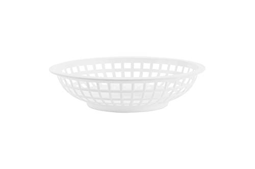 G.E.T. RB-820-W Round Serving / Bread Basket, 8", White (Set of 12)