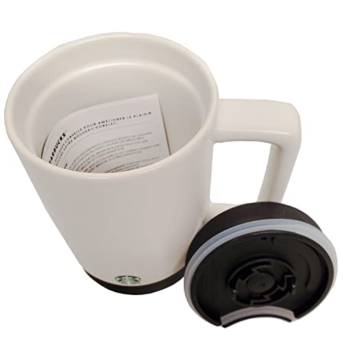 Starbucks 2023 White Mug w/Rubber Bottom & Lid | 14oz