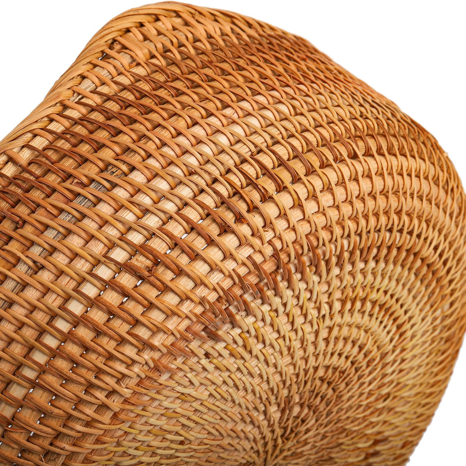 Peohud Set of 3 Rattan Bread Basket, Natural Wicker Fruits Bread Baskets, Wicker Food Storage Baskets Serving Bowl for Bread, Snack, Fruit, Vegetable, 9"/10"/11"