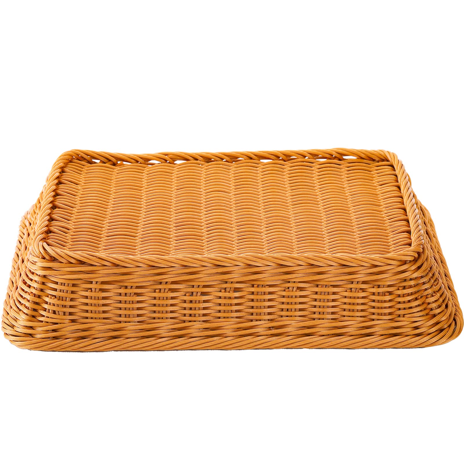 DEAYOU Bread Basket with Lid, Tabletop Food Serving Basket, Fruit Basket for Vegetable, Restaurant, Display, Kitchen, Party, Rectangle