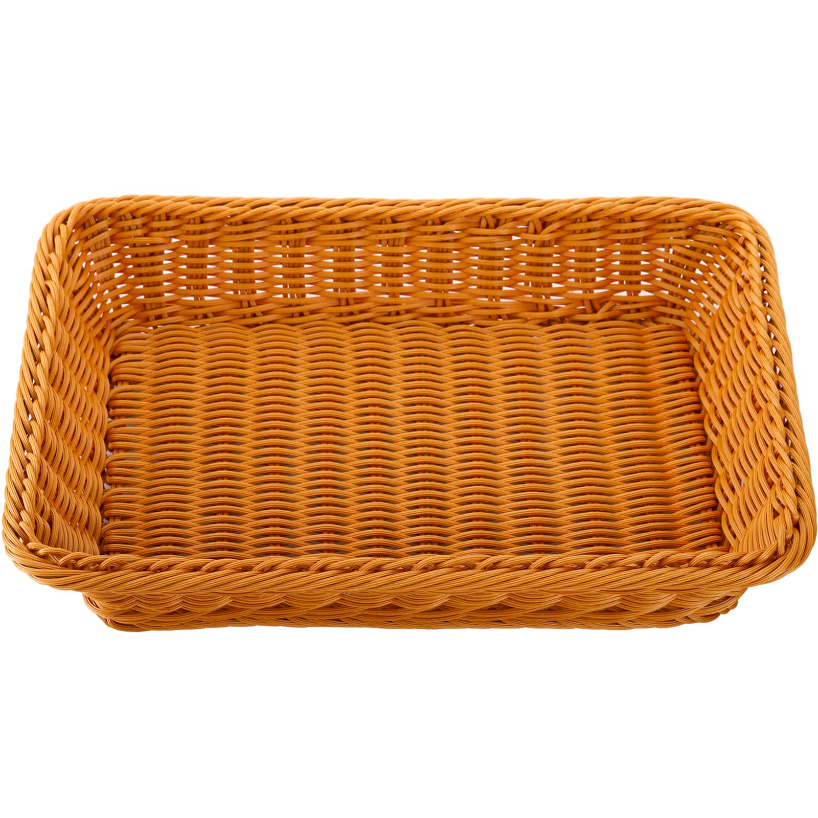 DEAYOU Bread Basket with Lid, Tabletop Food Serving Basket, Fruit Basket for Vegetable, Restaurant, Display, Kitchen, Party, Rectangle