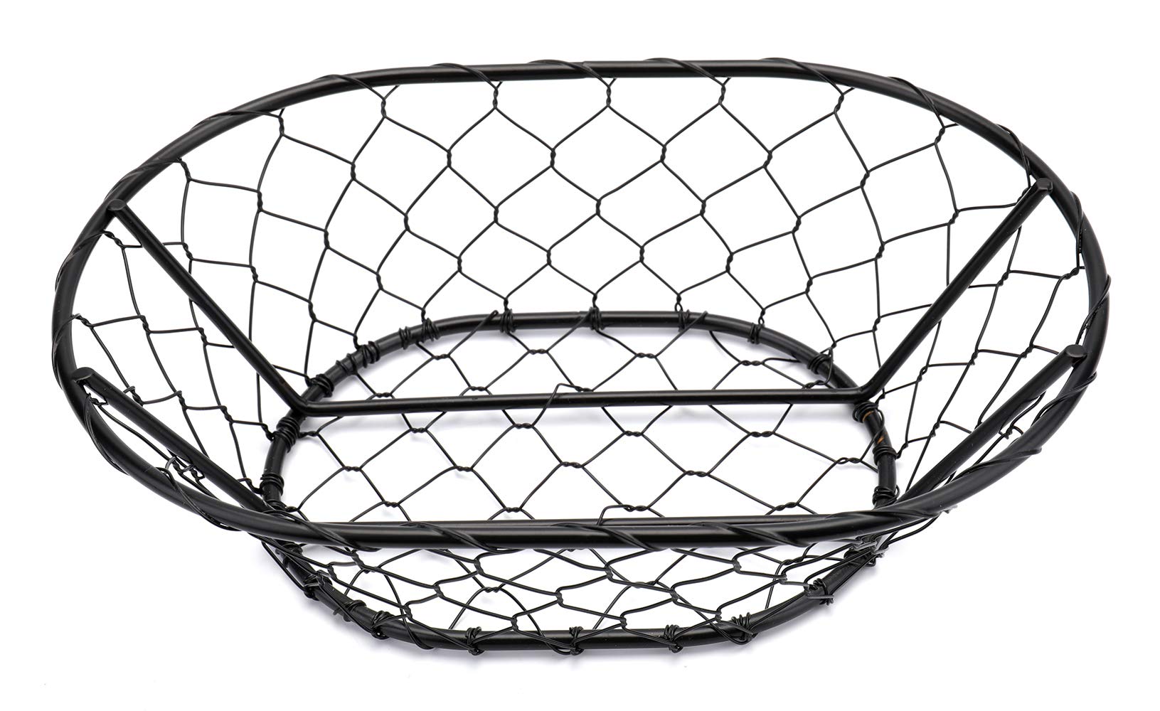 Yesland 2 Pack Rope Metal Oval Bread Basket, 9 1/2 x 6 1/2 x 2 Inches, Bread Proofing Basket for Professional & Home Bakers