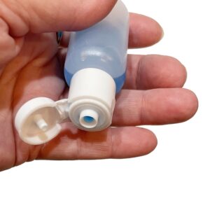 510 Central Mini Squeeze Bottles (1/2oz, 6 Pack) Boston Round with Snap Top Caps - LDPE Plastic - Made in USA