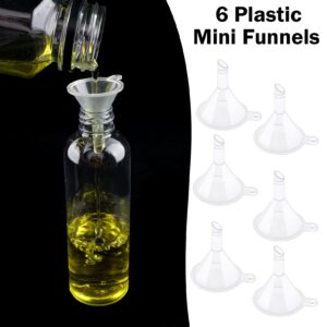 LOVLLE 3.4oz Small Oil Dispenser Bottle for Camping,12Pcs Plastic Squeeze Condiment Container with Twist Top Cap, Liquid Condiment Bottles with a funnel, Suited for Vinegar Oil Soy Sauce