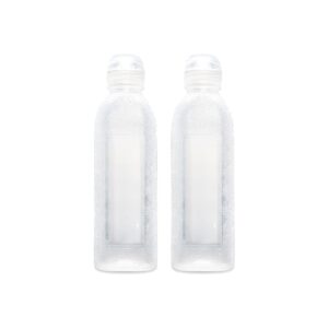 chenshuo plastic squeeze bottle, clear condiment squeeze bottle, with silicone valve non return cap,suitable for oil, honey, bbq sauce and condiments,18 oz anti slip squeeze bottle,2 pieces