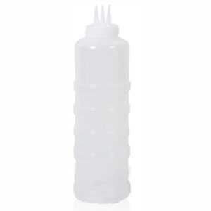 garasani 3 hole sauce squeeze condiment bottles dispenser (24oz - 700ml)