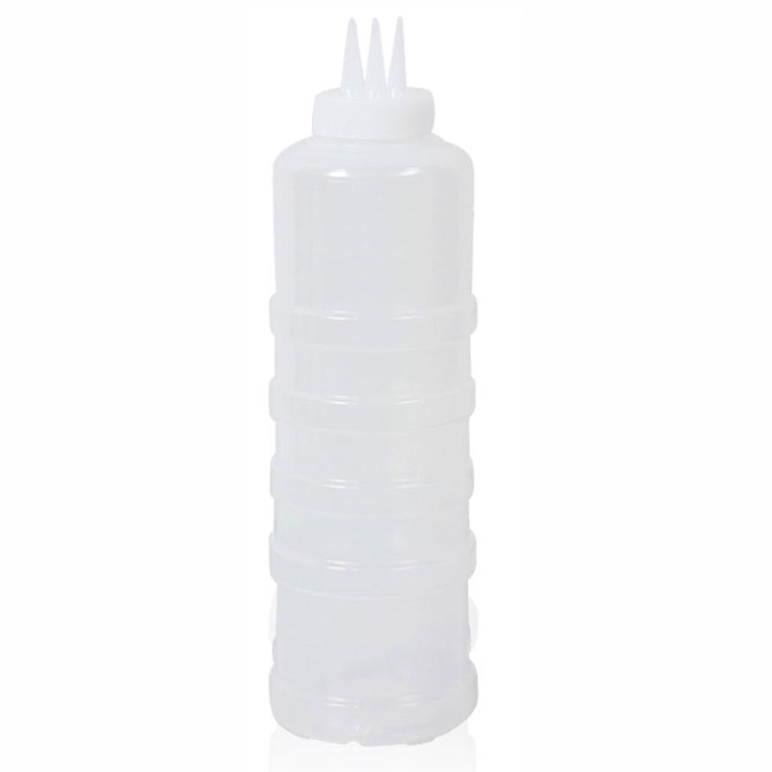 GARASANI 3 Hole Sauce Squeeze Condiment Bottles Dispenser (24oz - 700ml)