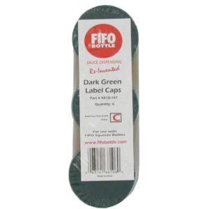 fifo 4810-141 dark green label cap for fifo squeeze bottles - 6 / pk