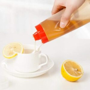 SCWBOEII 4-hole Sauce Squeeze Bottle, Resin Condiment Squeeze Bottle for Ketchup Jam Mayonnaise BBQ Sauce (3)