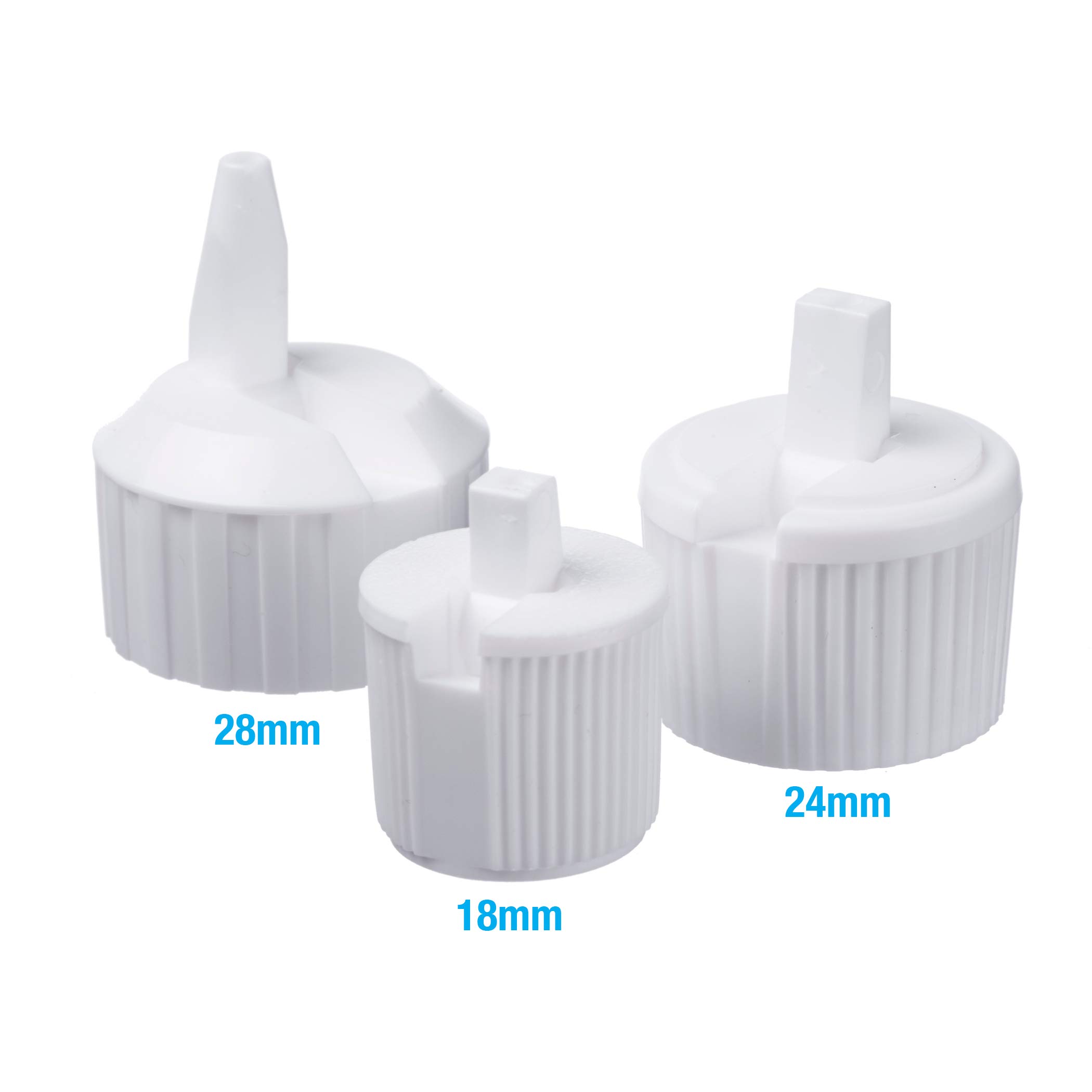 Consolidated Plastics 41241 White Flip Top Dispensing Cap, 24 mm, 24-400 Finish, 12 Piece