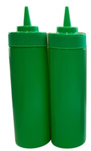 green bpa free squeeze bottle food prep 12 oz for hot sauces condiments dressings (2)
