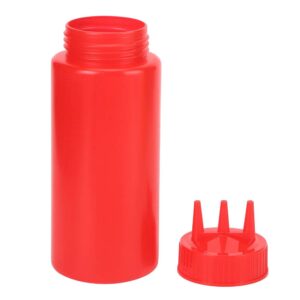 BigKing Squeeze Bottle, 3pcs 3 Hole Squeeze Condiment Bottle with Lid for Salad Dressing Sauces Ketchup