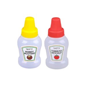 aiduowuyip 2 pcs squeeze bottles 25ml sauce bottle dispensers with caps mini squeeze containers for tomato sauce salad dressing seasoning