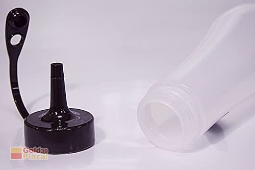 JapanBargain 3272, Set of 4 Japanese Squeeze Bottle Squirt Condiment Bottle Oil Bottle Soy Sauce Dispenser for Kitchen, Made in Japan, 12oz