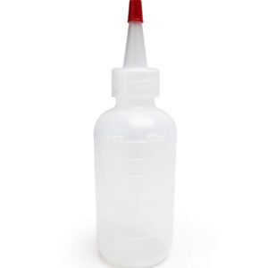 Bastex 13 Pack 4 Ounce Plastic Squeeze Bottles With Caps and Measurements. Small Mini Squeeze Bottle for Arts and Crafts, Paint, Icing, Liquids, Condiment, Glue. Sauces and More