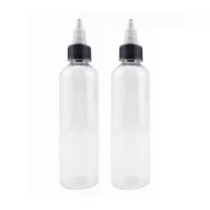 squeeze bottle set, 2 pack 120ml/90ml/60ml/30ml/15ml plastic condiment squeeze bottles for icing, cookie decorating, ketchup, bbq, sauces, syrup, condiments, dressings, arts and crafts 90ml