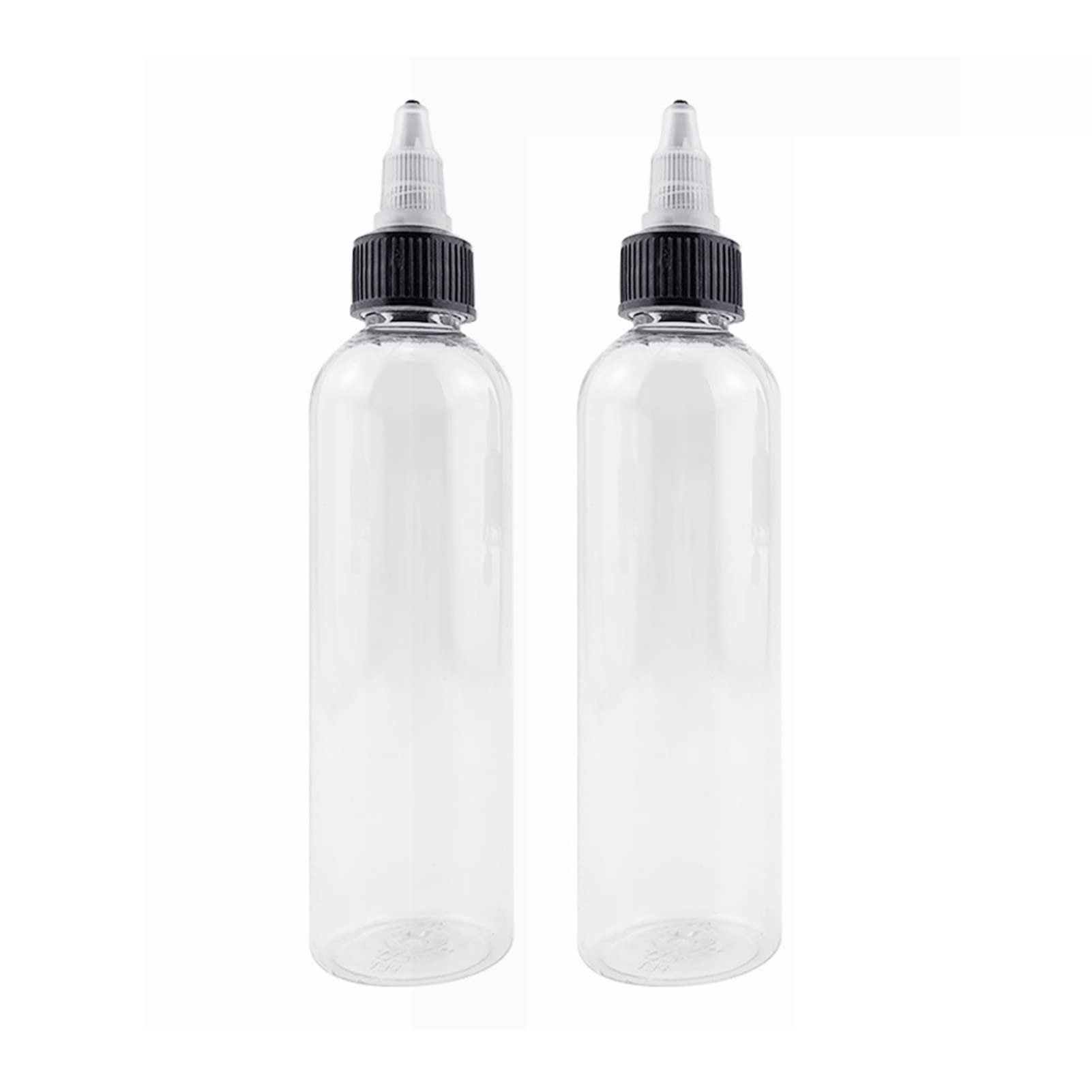 Squeeze Bottle Set, 2 Pack 120ml/90ml/60ml/30ml/15ml Plastic Condiment Squeeze Bottles for Icing, Cookie Decorating, Ketchup, BBQ, Sauces, Syrup, Condiments, Dressings, Arts and Crafts 90ML