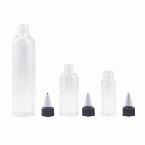 Squeeze Bottle Set, 2 Pack 120ml/90ml/60ml/30ml/15ml Plastic Condiment Squeeze Bottles for Icing, Cookie Decorating, Ketchup, BBQ, Sauces, Syrup, Condiments, Dressings, Arts and Crafts 90ML