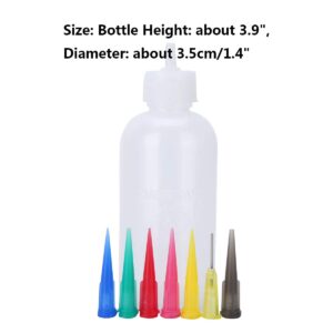 Zaldita Plastic Condiment Jam Painting Squeeze Bottles with Nozzles DIY Craft Cake Decorating Baking Tools for Frosting Syrup Honey Ketchup Mustard Sauce Clear 5Pcs/Set
