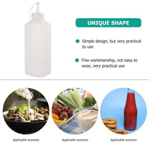 UPKOCH Squirt Bottle 2Pcs Plastic Squeeze Squirt Condiment Bottles With On Cap Lids Dispensers For Ketchup Mustard Mayo Hot Sauces Olive Oil Plastic Squeeze Bottles Plastic Water Bottles