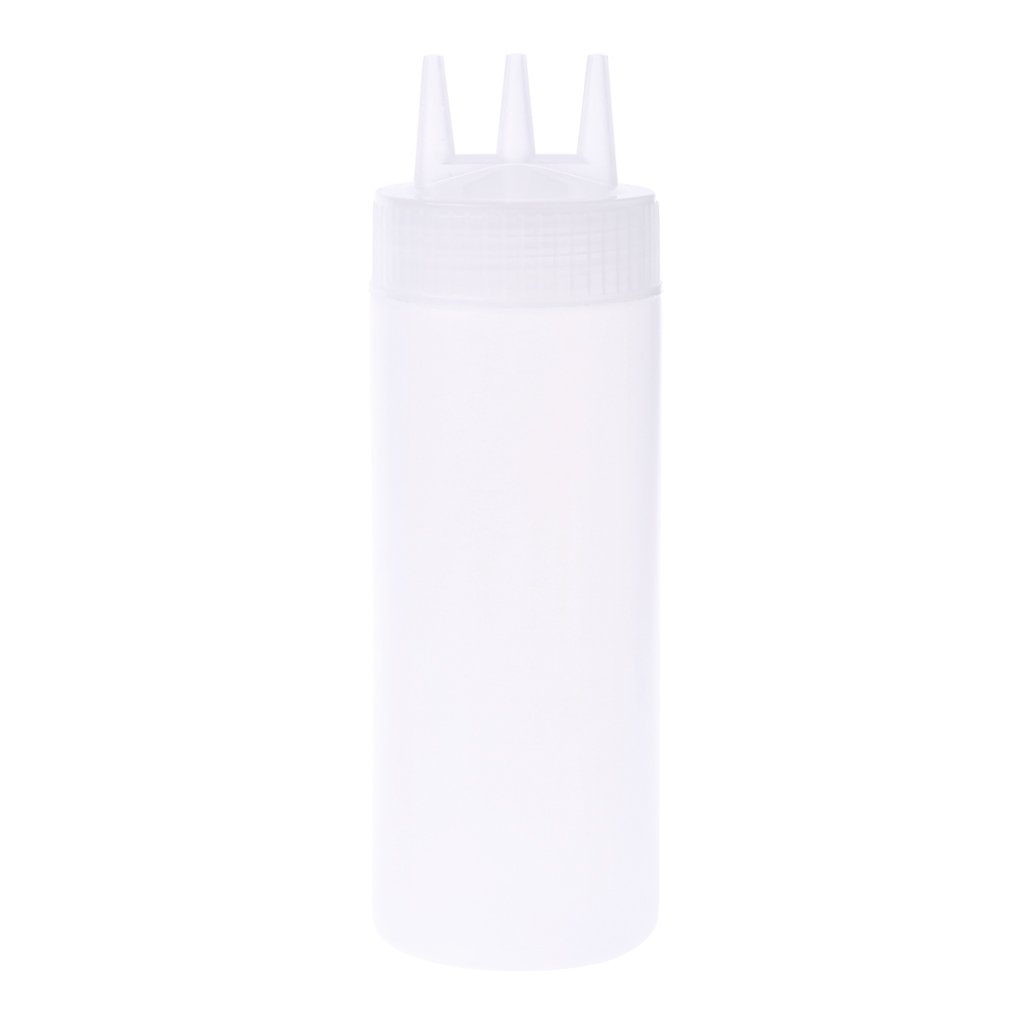 Squeeze Bottle,3 Hole Squeeze Bottle Condiment Dispenser Sauce Vinegar Oil Ketchup Cruet Bin