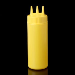 Squeeze Bottle,3 Hole Squeeze Bottle Condiment Dispenser Sauce Vinegar Oil Ketchup Cruet Bin