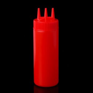 Squeeze Bottle,3 Hole Squeeze Bottle Condiment Dispenser Sauce Vinegar Oil Ketchup Cruet Bin