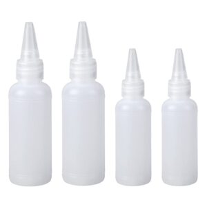 topyueyiliyi 4 pack small squeeze bottle empty squirt bottle small sauce bottle with twist top cap plastic bottle for holding condiment oil crafts