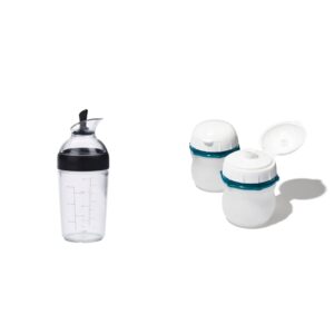 oxo good grips little salad dressing shaker + oxo good grips prep & go leakproof silicone squeeze bottle