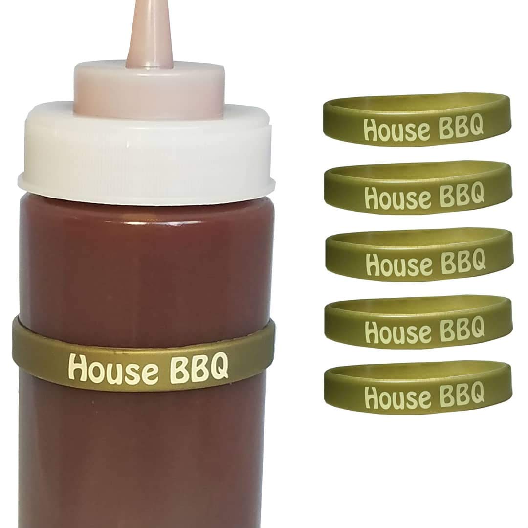 House BBQ: 5 Pack: Squeeze Bottle Labels