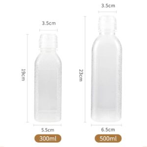 chiLUER Kitchen Squeeze Oil Bottle Dispenser - Condiment Squeeze Bottle,Leak Proof Squirt Reusable Plastic Oil Container,Easy Refill and Cleaning 500ml