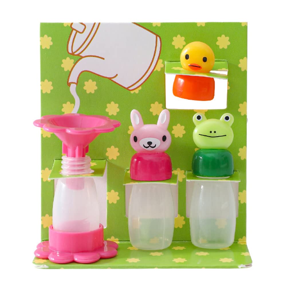 kekafu 3 Pieces Bento Soy Sauce Bottle with Funnel Mini Cute Animal Lunch Sauce Case Container Plastic Condiment Dispenser for Salad Ketchup Syrup Oil Outdoor Barbecue