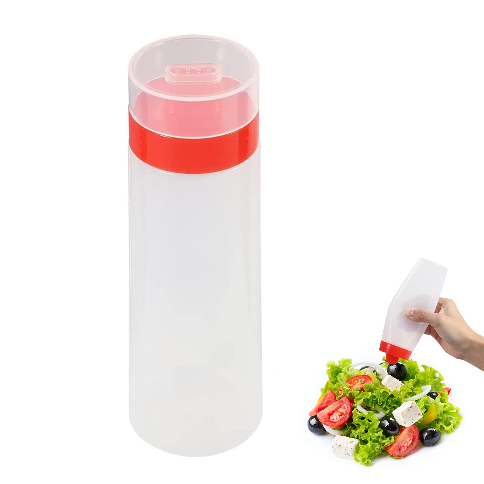 AYNEFY Squeeze Bottle, 300ml Plastic Squeeze Condiment Bottles with 4-Hole, Ketchup Squeeze Bottle, Sauce Bottle, Safe, for Ketchup Jam Mayonnaise Olive Oil Vinegar