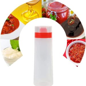 AYNEFY Squeeze Bottle, 300ml Plastic Squeeze Condiment Bottles with 4-Hole, Ketchup Squeeze Bottle, Sauce Bottle, Safe, for Ketchup Jam Mayonnaise Olive Oil Vinegar